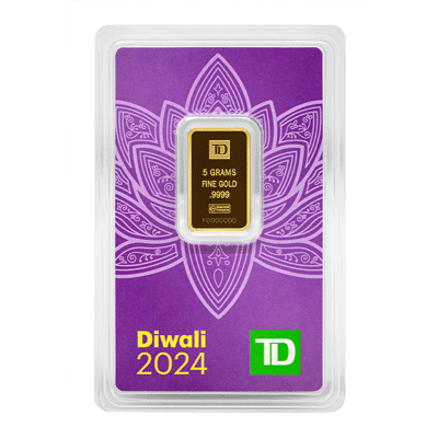 A picture of a Lingot d’or TD de 5 g célébrant Diwali (2024)